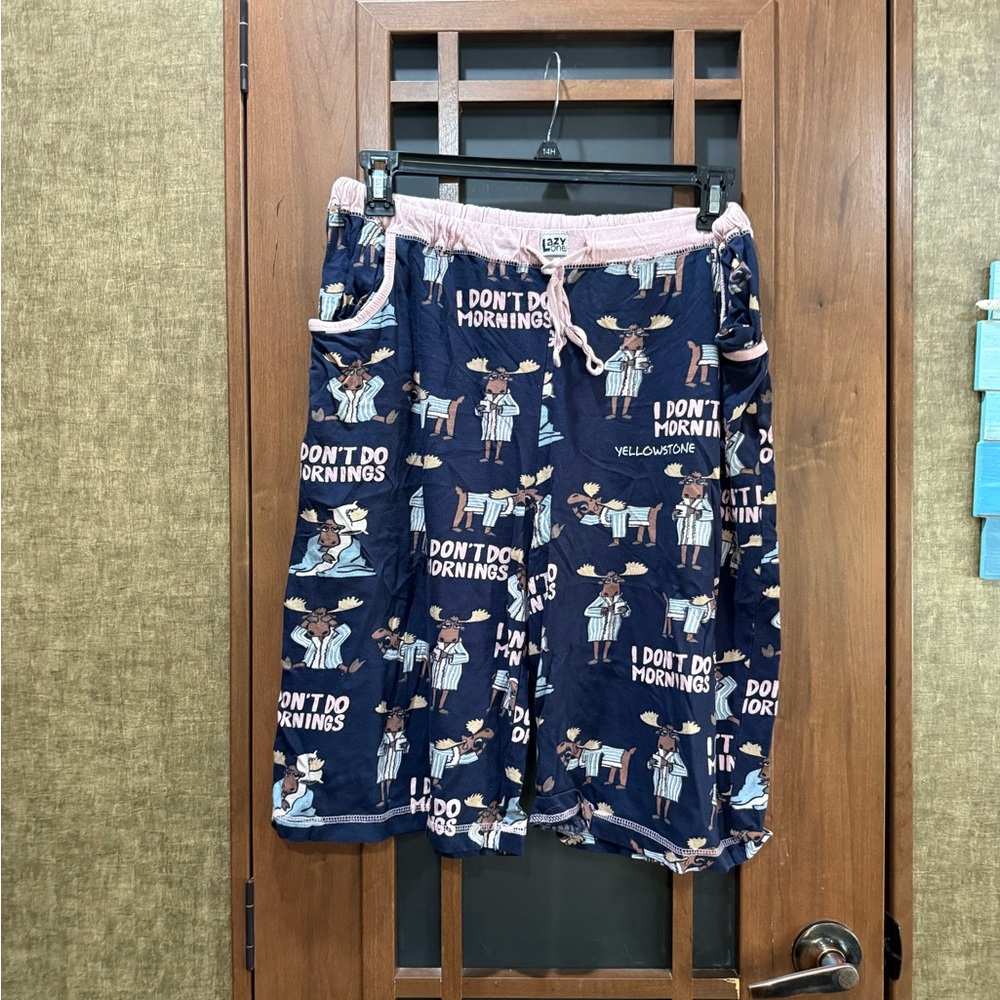 Lazy One Blue Pajama Shorts
